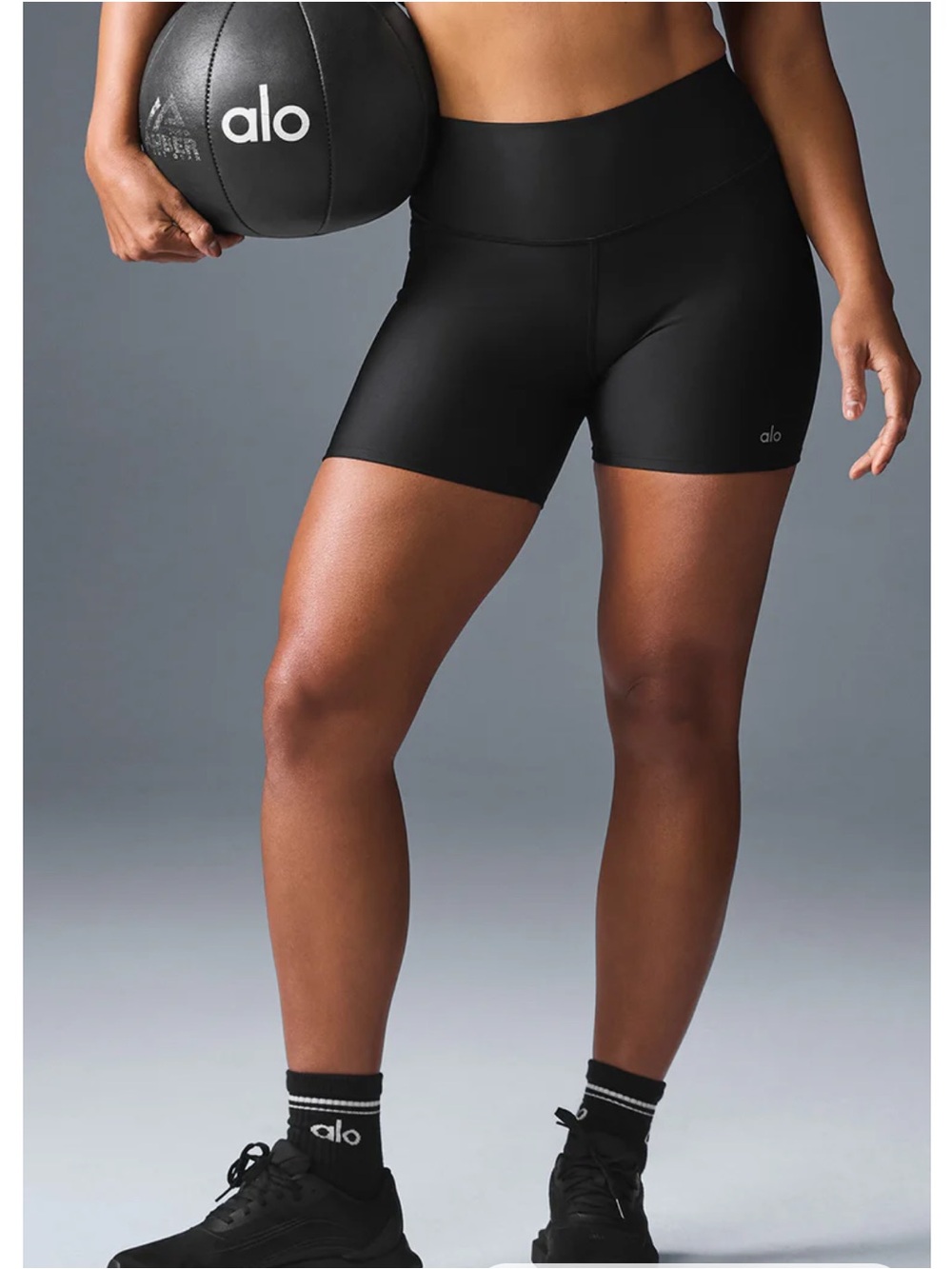 ALO Yoga Black High-Rise Bike Shorts